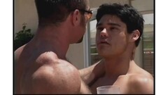 Hot dudes enjoy gay sex games by the pool Thumb
