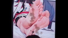 Texas'_ feet cum tribute Thumb