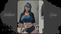 AI: Vibrant blue hair and dark glasses DOMINATRIX - Part 6 - Waifu Models #003 Thumb