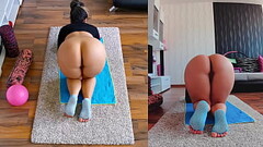Intense Dual Cam Naked Yoga Session! You Won'_t Believe What Happens Next! Thumb