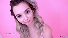 Super Cute Blonde Teen with Braces swallows cum Thumb
