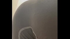 Hot bubble butt just couldn&rsquo_t hold it in any longer, huge fart in public bathroom Thumb