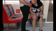 a garota de vestido sem calcinha no trem deu uma punheta para um estranho e um boquete em p&uacute_b Thumb