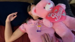 Tiny stepdaughter takes stepfather'_s creampie in her tight pussy Thumb