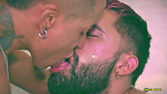Mowgli Fucking Camilo Brown'_s Ass Bareback Filling His Mouth And Swapping The Cum In Hot Kiss Thumb