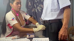 doctor threesome, she takes out the semen from her patient'_s stepbrother and masturbates her cu Thumb