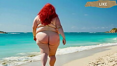 Fat woman with a big ass Thumb