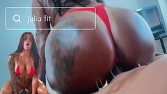Hot Oily Bitch in Red Bikini Gets All White Sauce Thumb