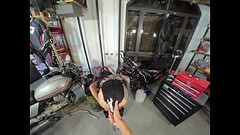 Italian biker girl got all the cum on her helmet Thumb