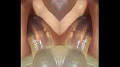 MIRRanuz-13 DP Fuck my own AnusInOutBeaded&amp_VibeMIRR with my Penis3D then insert two 8 inch Dildo Thumb