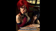 League of Legends Miss Fortune and Ahri cosplay | Uncensored Hentai AI generated Thumb