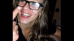 Sexy brunette sucks young hard cock off Thumb