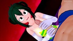 Tsuyu Asui quiere aprender a hacer una paja r&aacute_pida, viste su apretado ba&ntilde_ador (versi&o Thumb