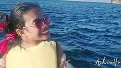 Escaped from the city by jet sky for filling my pussy by cum Thumb