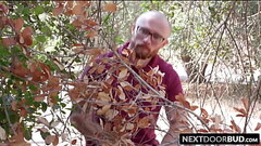 Outdoor threesome barebacking with handsome gays Thumb