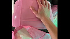 Trans Woman in Chastity Fucked Doggystyle POV Thumb