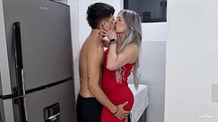 Colombian Milf fucks her Husband'_s Son and leaves his Ass full of milk- Monique Fuentes &amp_ D Thumb