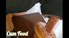 My Creamy Cum is delicious on my Cock Donut. Thumb