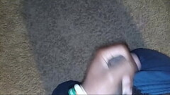 Stroking small dick four Thumb