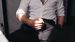 Sexy guy in a suit came after work and immediately decided to masturbate... Thumb