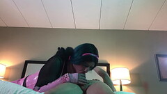 Transgender in Chastity Deepthroats Big Cock Thumb