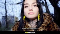 Sexy French Student Public Blowjob - Crystal Cherry, Martin Gun Thumb