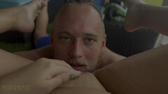 FEMALE POV Blue eyes white guy pussy eating orgasm Thumb