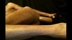 work my sub hole with a Ft Troff dildo. retro. moans. tan line. boy pussy fart Thumb