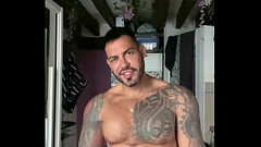 BBC Latino BearViktor rom is hot jerking off his monster cock Thumb