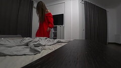 Cheating for debt. Husband pays with his wife'_s friend. Real Thumb