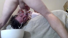 getting face fucked while puking and tasting my puke! Thumb