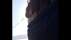 Taking a piss outdoor on the beach Thumb