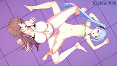 Ruri Hoshino and Sagiri Sakurai intense lesbian play. - Martian Successor Nadesico &amp_ Super Robot Thumb