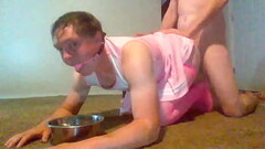 A STUPID WORTHLESS SISSY PISSED ON AND TREATED LIKE A BITCH DOG! AND SISSY IS FUCKED LIKE A SLAVE! Thumb