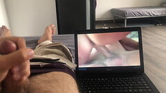 Watching porn and Masturbating Thumb