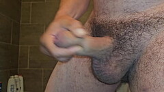 Stroking off my thick uncut hairy DILF cock. Comments welcome Thumb