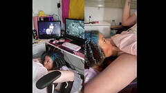 Blowjob while playing games on my trans GF Thumb