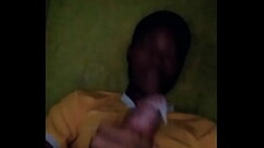 Black Cock Strokes Thumb