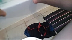 Stroking in the bathroom 4 Thumb