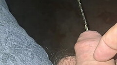 Pissing in public sitting outside Thumb