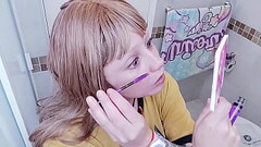 ೃ༄ Purple mascara ↶ೃ˚.  ↷ ˊ- Thumb